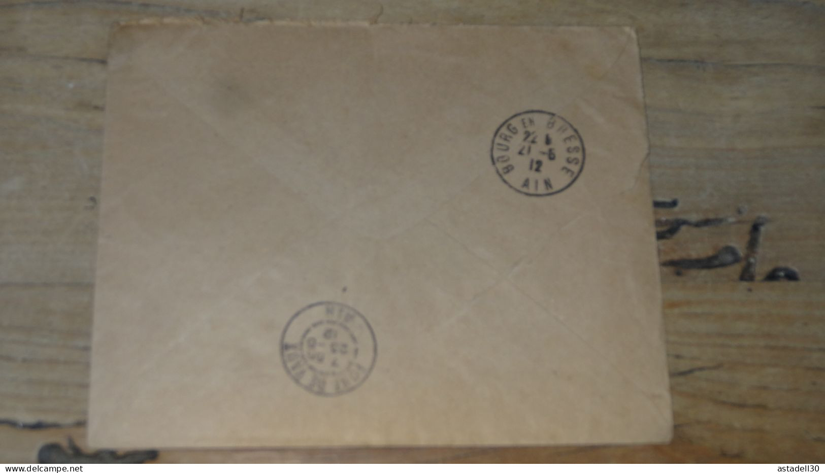 Enveloppe VALEURS RECOUVREES Oyonnax 1912   ............. BOITE1  ....... 568 - 1877-1920: Semi Modern Period