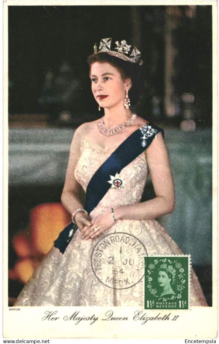 CPA Carte Postale Royaume Uni Her Majesty Queen Elisabeth II 1954 VM80845 - Familles Royales