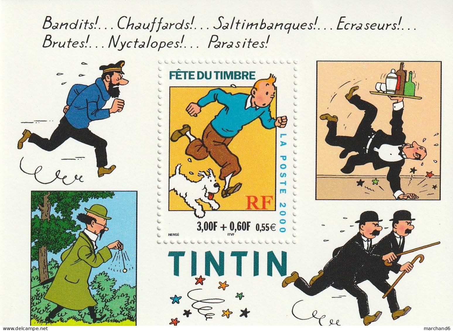 France 2000 Fete Du Timbre Tintin Bloc Feuillet N°28 Neuf** - Neufs