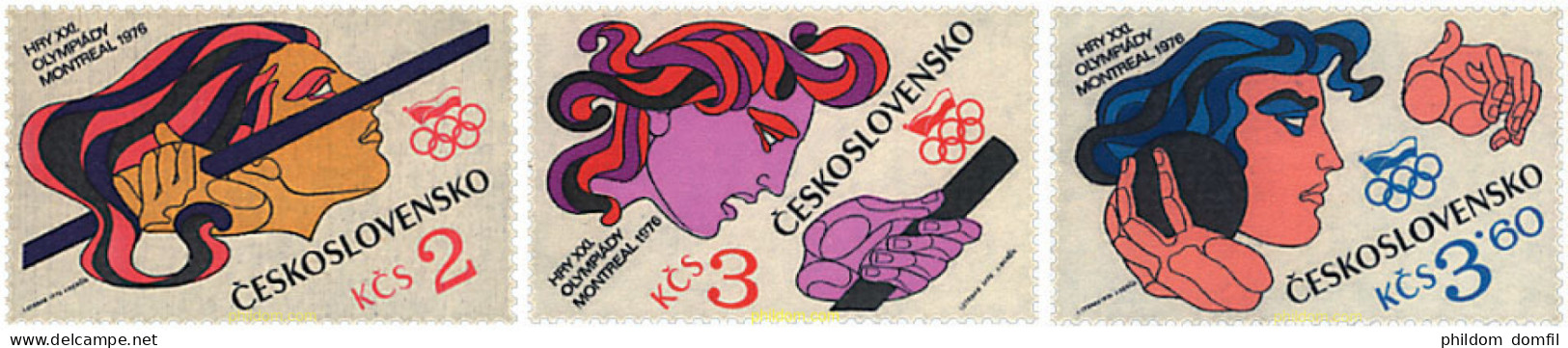 63738 MNH CHECOSLOVAQUIA 1976 21 JUEGOS OLIMPICOS VERANO MONTREAL 1976 - Unused Stamps