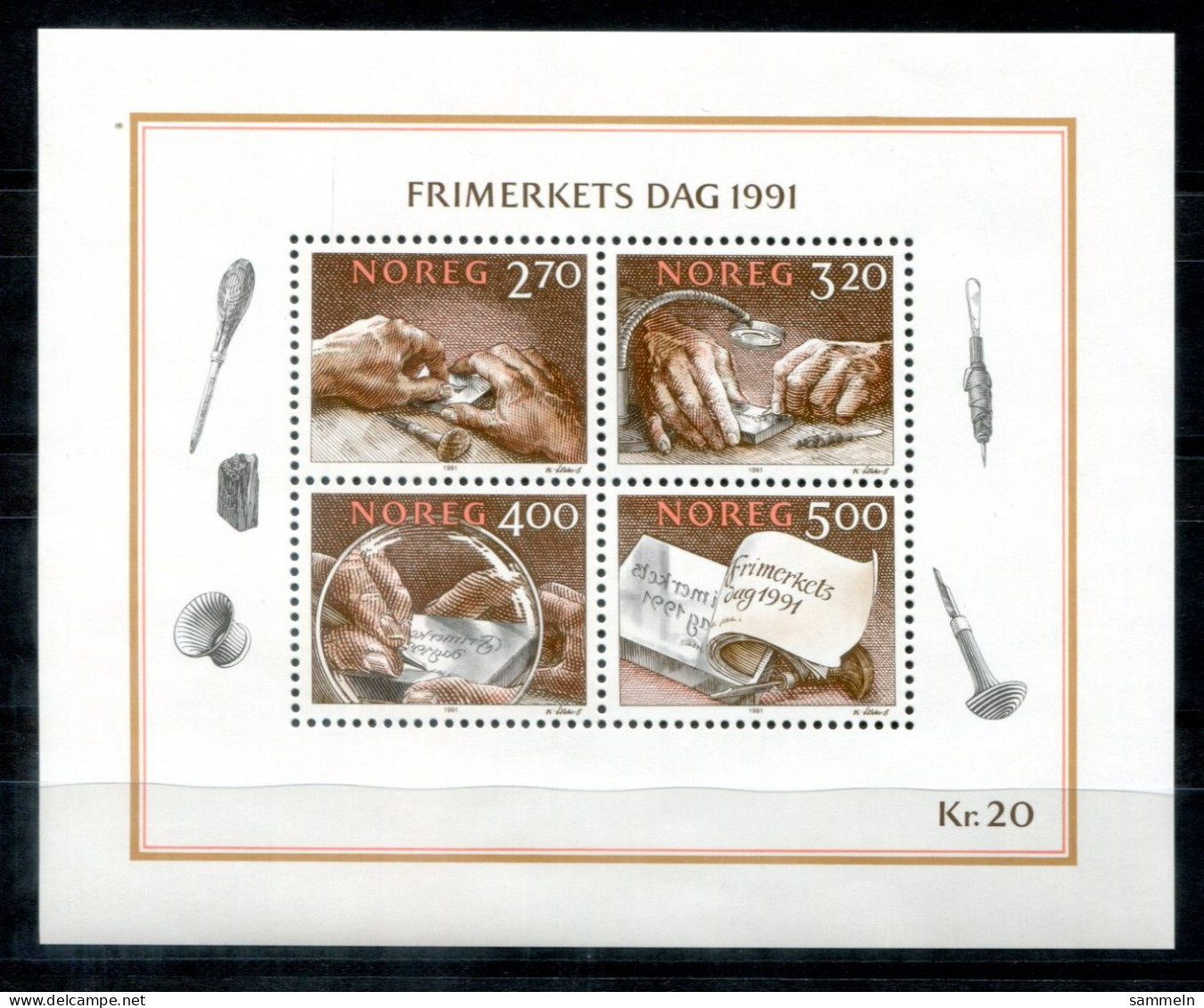 NORWEGEN - Block 15, Bl.15 Mnh - Tag Der Briefmarke, Day Of The Stamp, Jour Du Timbre - NORWAY / NORVÈGE - Blocks & Sheetlets