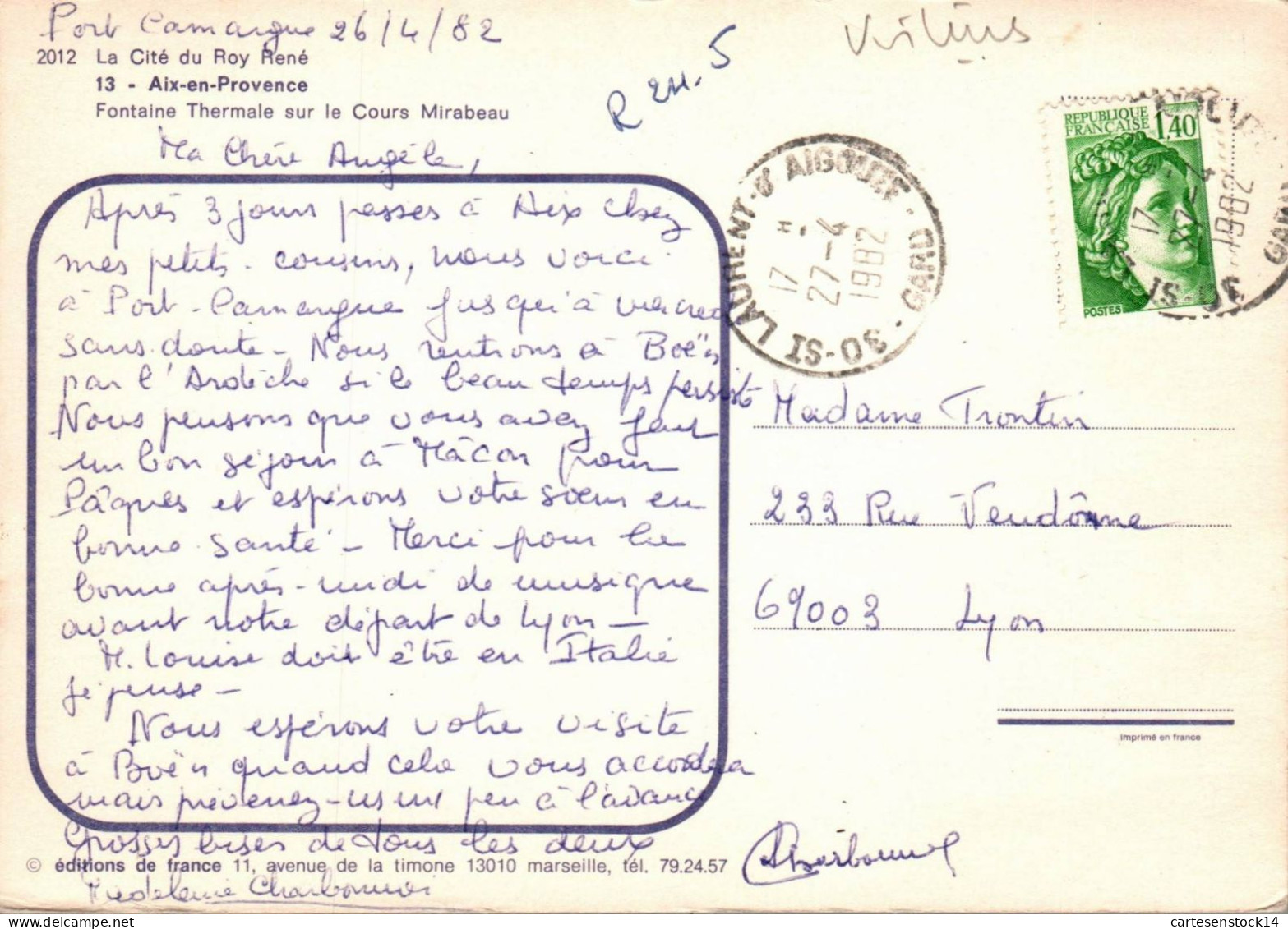 N° 42510 Z -cpsm Aix En Provence -voitures- - Voitures De Tourisme