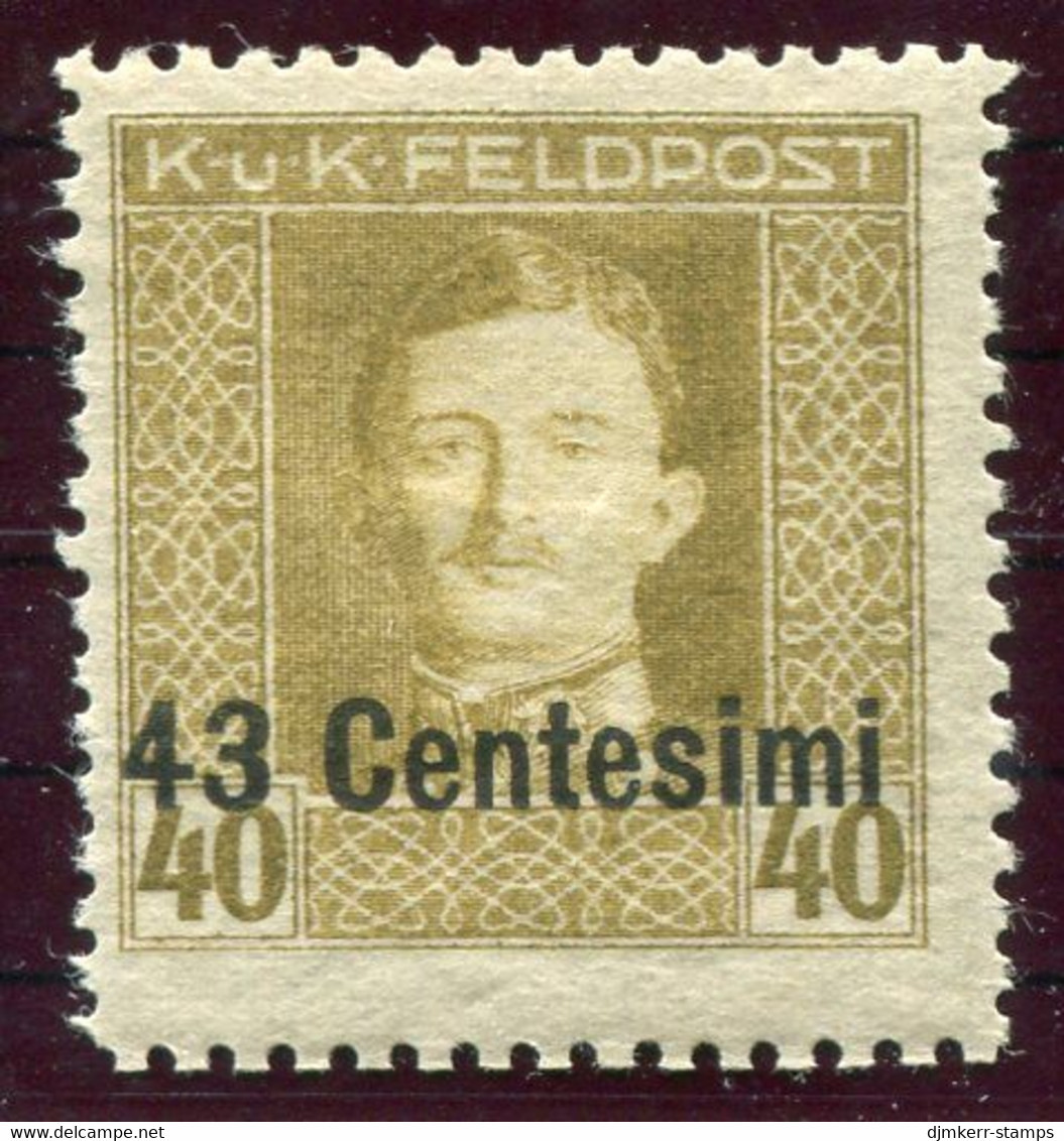 AUSTRIAN MILITARY POST In ITALY 1918 Karl I 43 C. On 40 H. Perforated 11½.LHM / *.  Michel 12B - Neufs