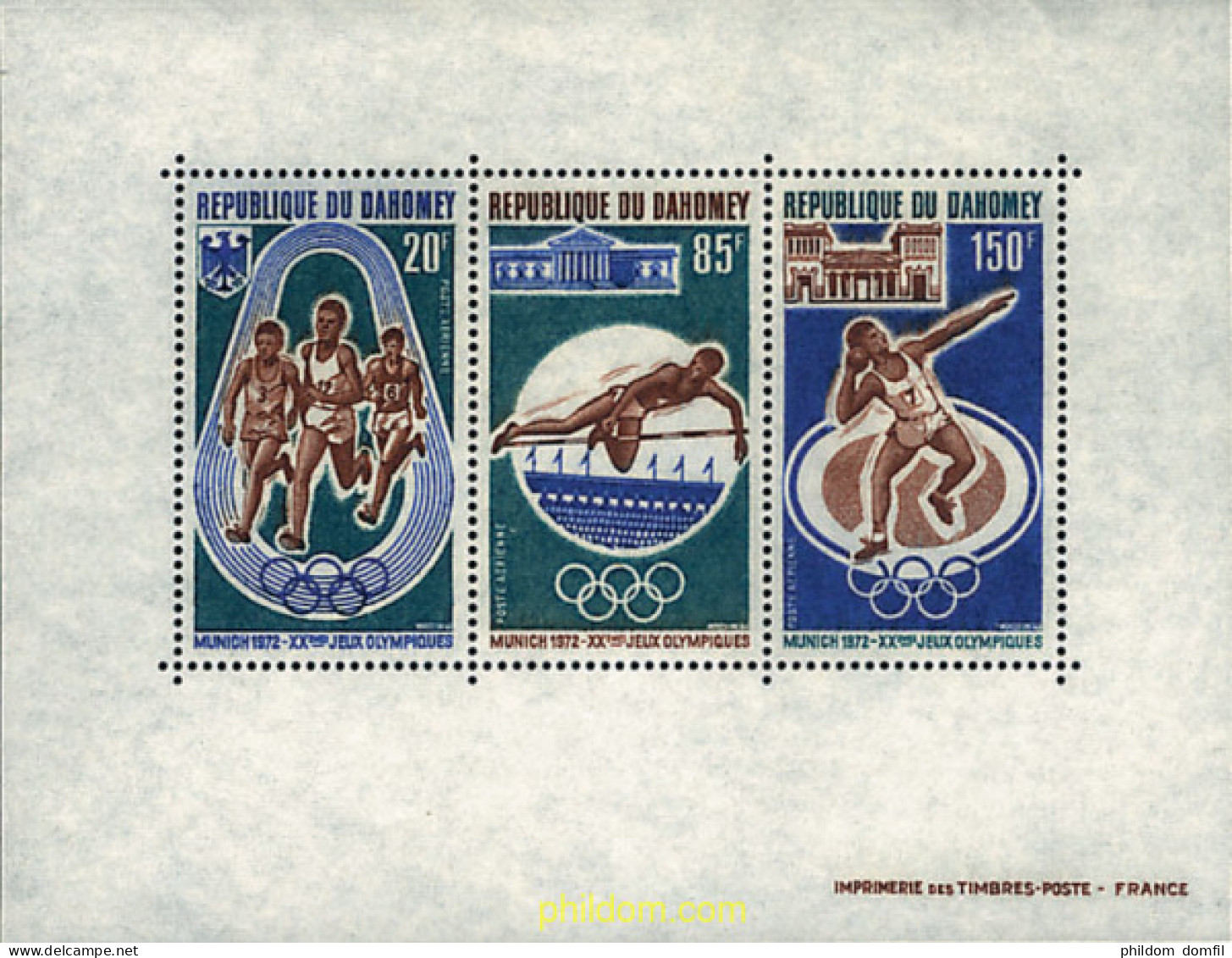 39226 MNH DAHOMEY 1972 20 JUEGOS OLIMPICOS VERANO MUNICH 1972 - Unused Stamps