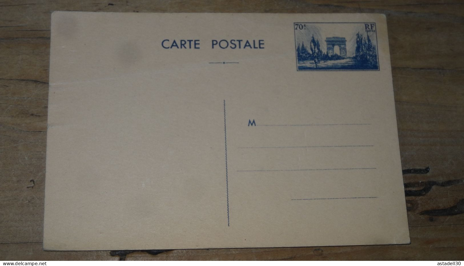 Entier Postal ARC DE TRIOMPHE Vierge  ............. BOITE1  ....... 571 - Otros & Sin Clasificación