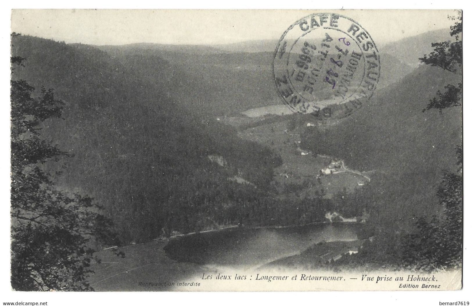 88   Gerardmer -  Les Deux Lacs Longemer Et Retounemer Bue Prise Du Hohneck - Gerardmer