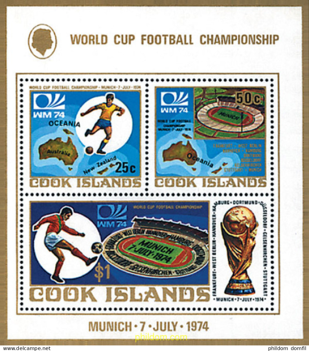 65760 MNH COOK Islas 1974 COPA DEL MUNDO DE FUTBOL. ALEMANIA-74 - Cook