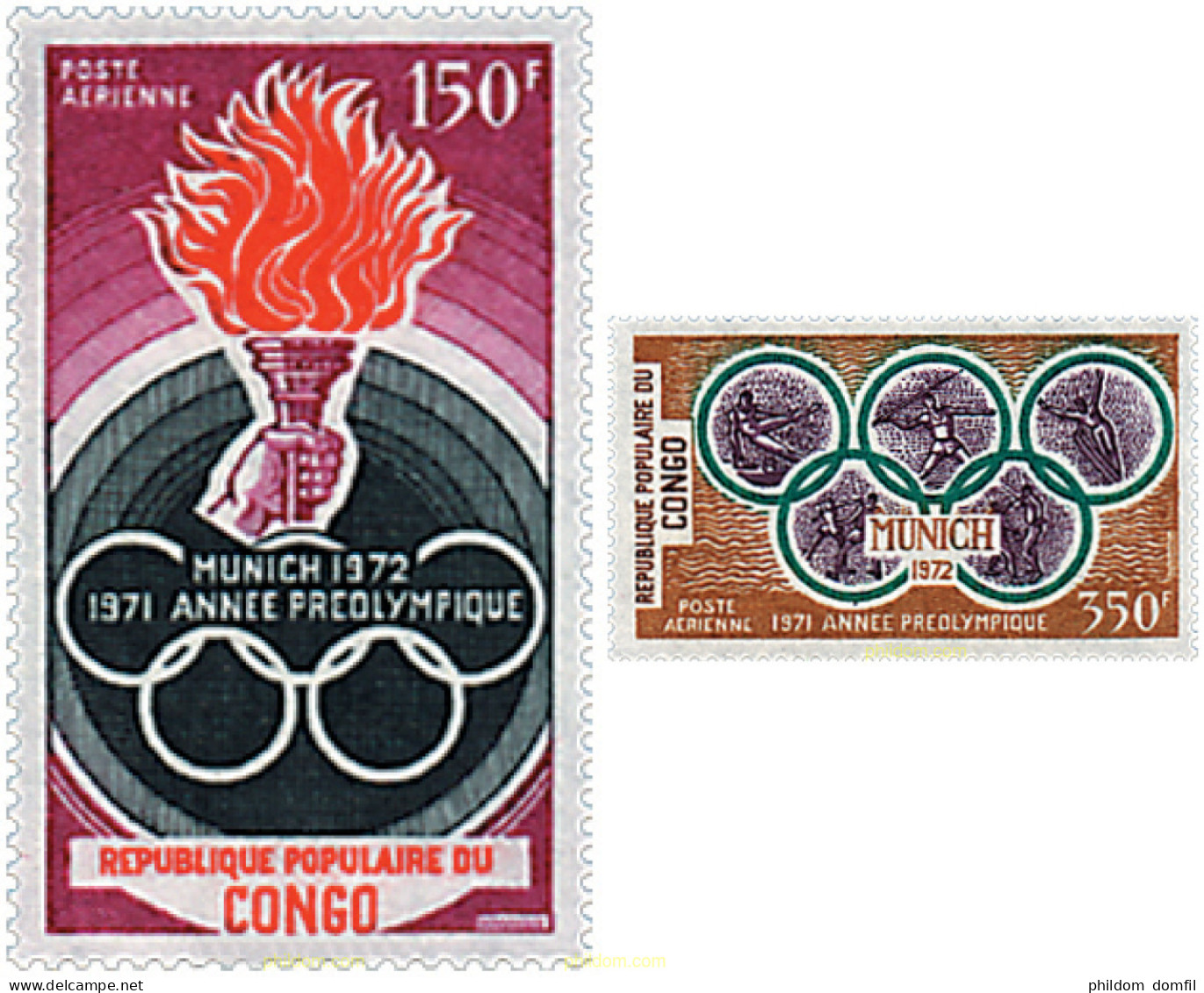 73280 MNH CONGO 1971 20 JUEGOS OLIMPICOS VERANO MUNICH 1972 - Nuevas/fijasellos