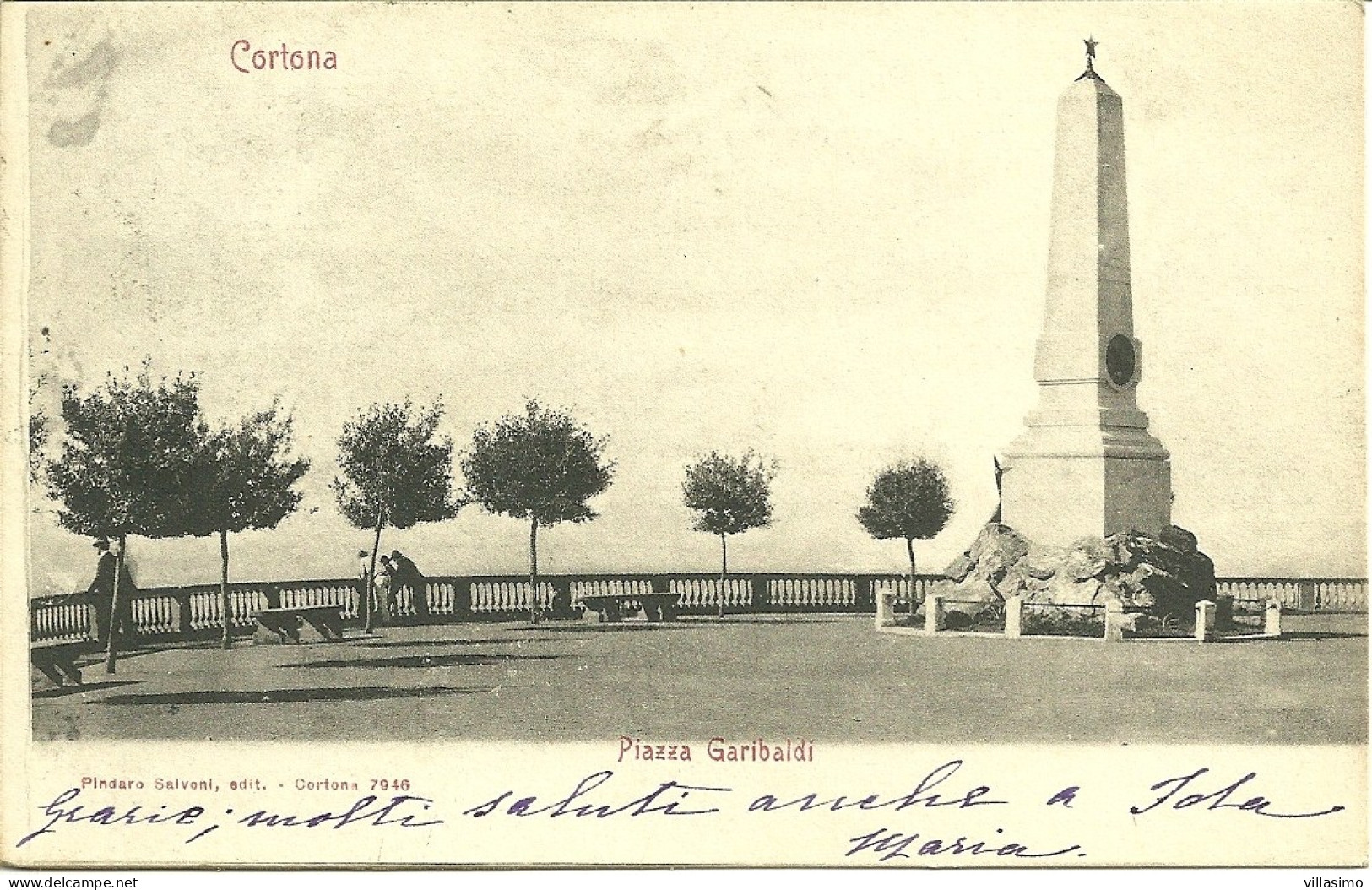 Arezzo - Cortona - Piazza Garibaldi - VG. 1904 - Arezzo