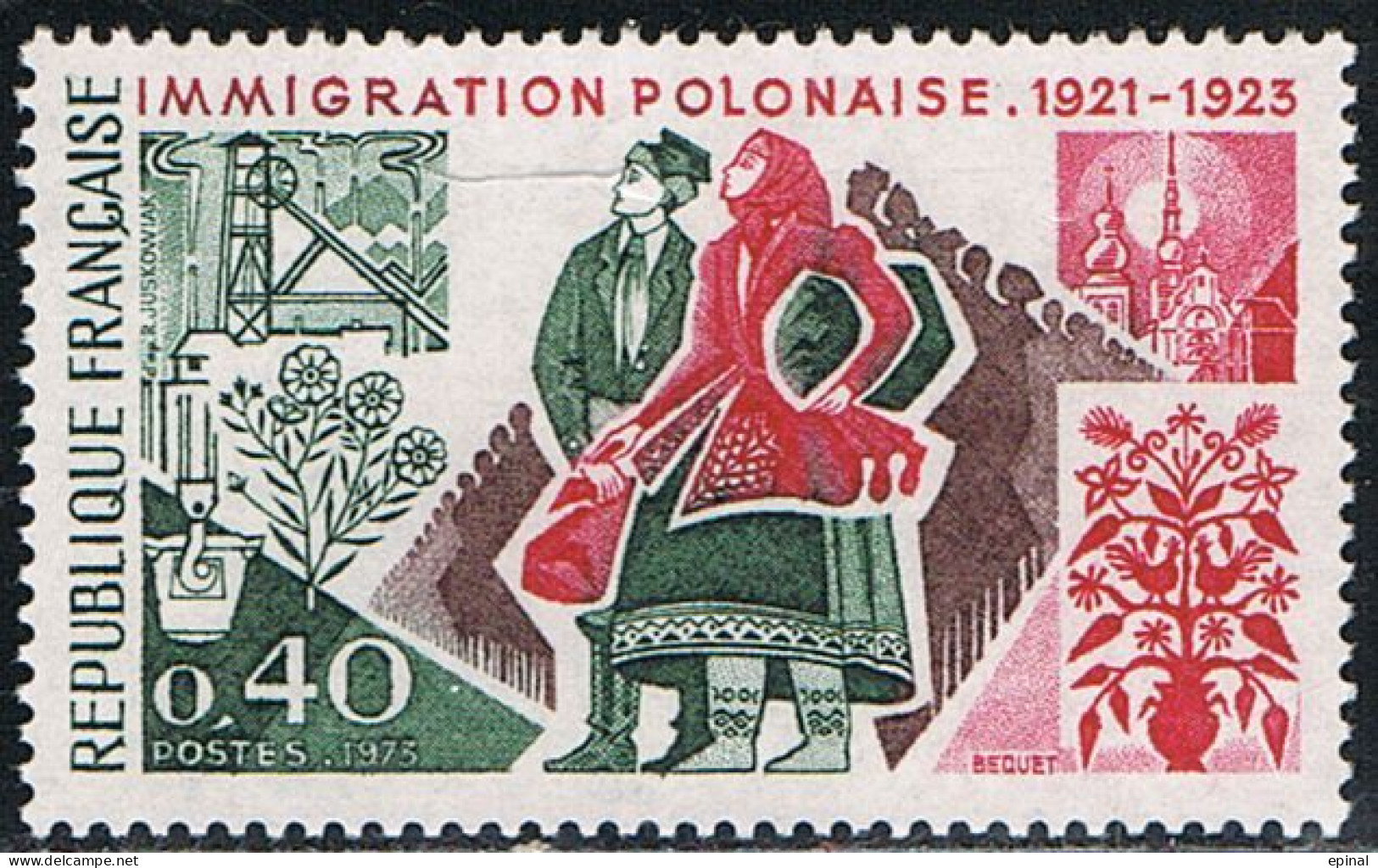 FRANCE : N° 1740 ** (Immigration Polonaise De 1921-23) - PRIX FIXE - - Neufs