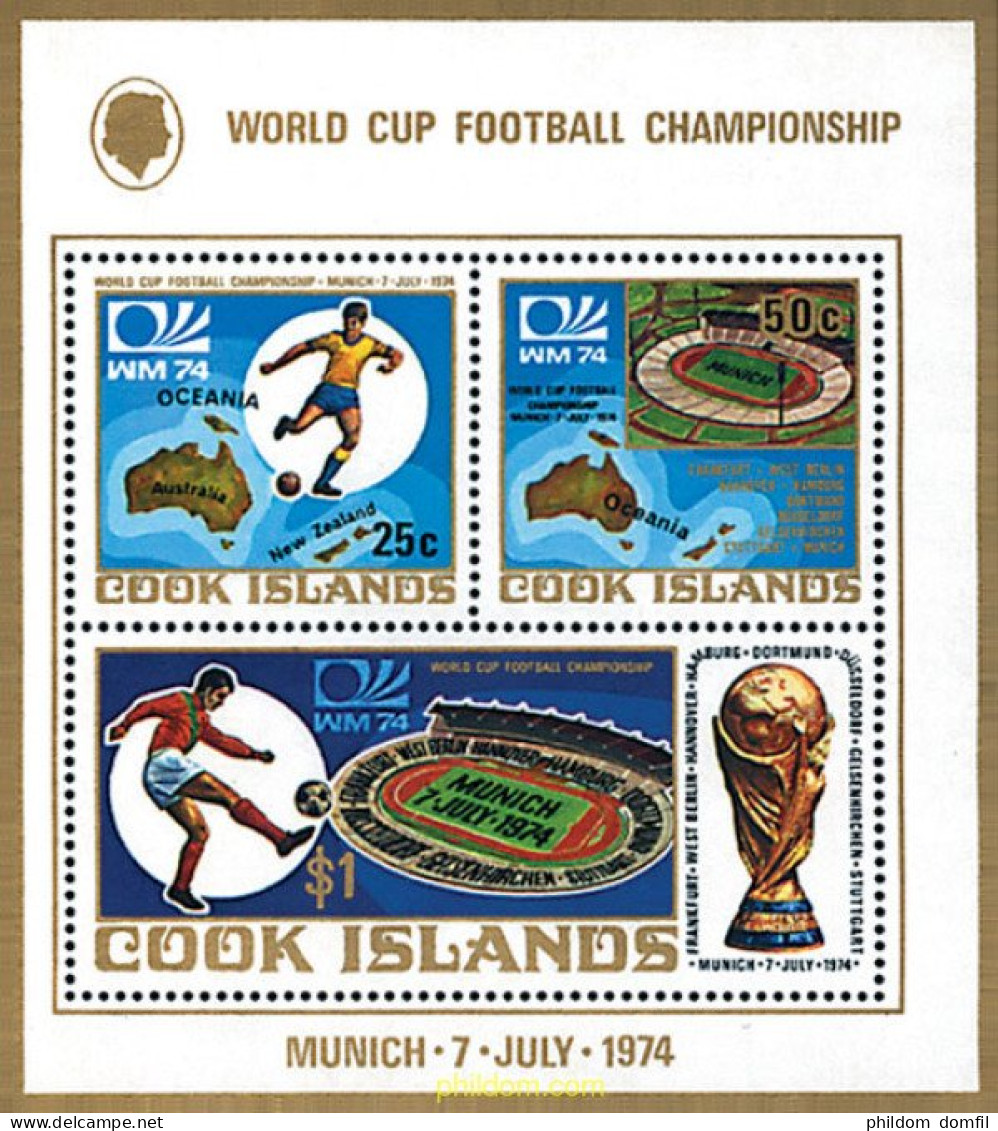65760 MNH COOK Islas 1974 COPA DEL MUNDO DE FUTBOL. ALEMANIA-74 - Cookinseln
