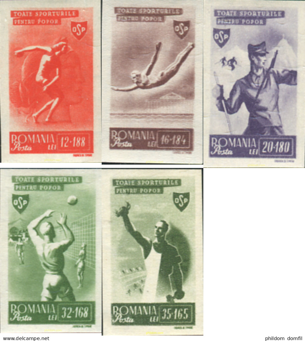 355674 MNH RUMANIA 1945 ORGANIZACION DEL DEPORTE POPULAR - Altri & Non Classificati