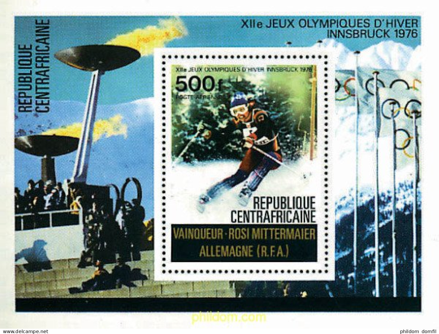 72625 MNH CENTROAFRICANA 1976 12 JUEGOS OLIMPICOS INVIERNO INNSBRUCK 1976 - Central African Republic