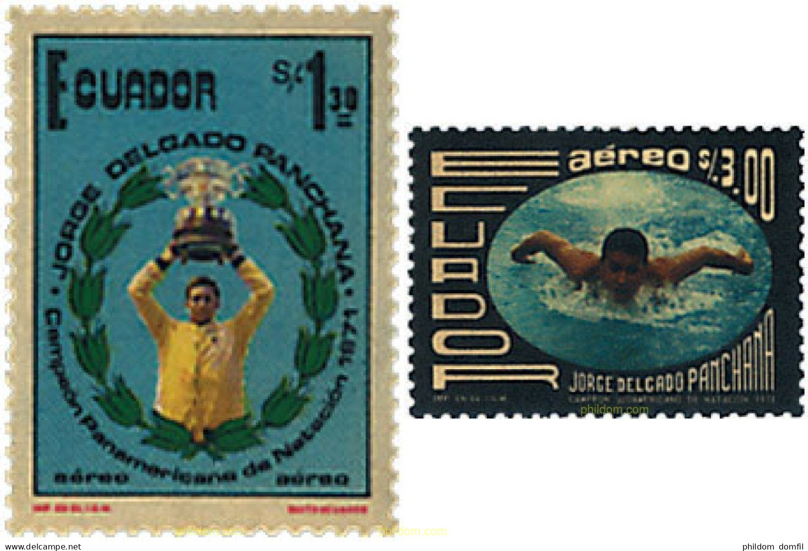 86615 MNH ECUADOR 1975 CAMPEONATO PANAMERICANO DE NATACION - Ecuador