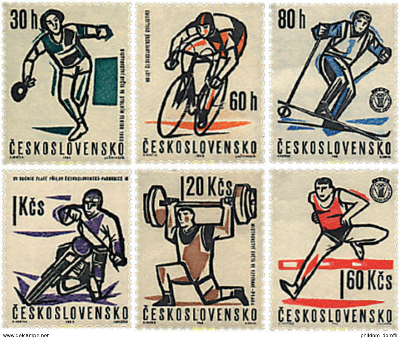 63646 MNH CHECOSLOVAQUIA 1963 EVENTOS DEPORTIVOS DEL AÑO - Unused Stamps