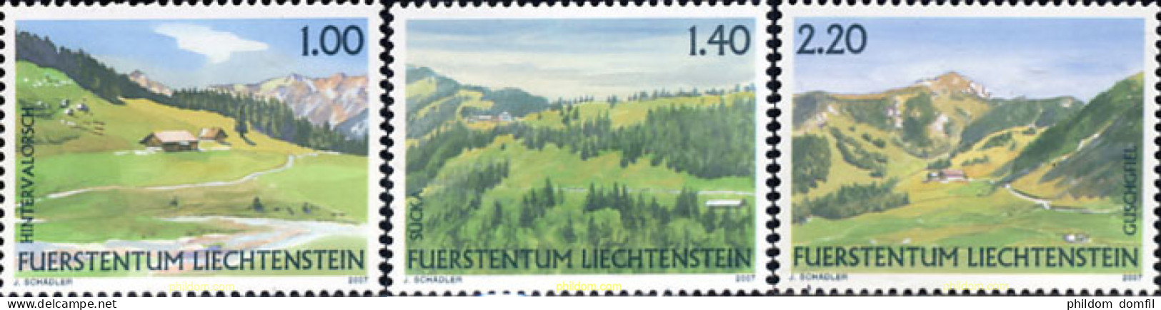 206342 MNH LIECHTENSTEIN 2007 PAISAJES - Unused Stamps