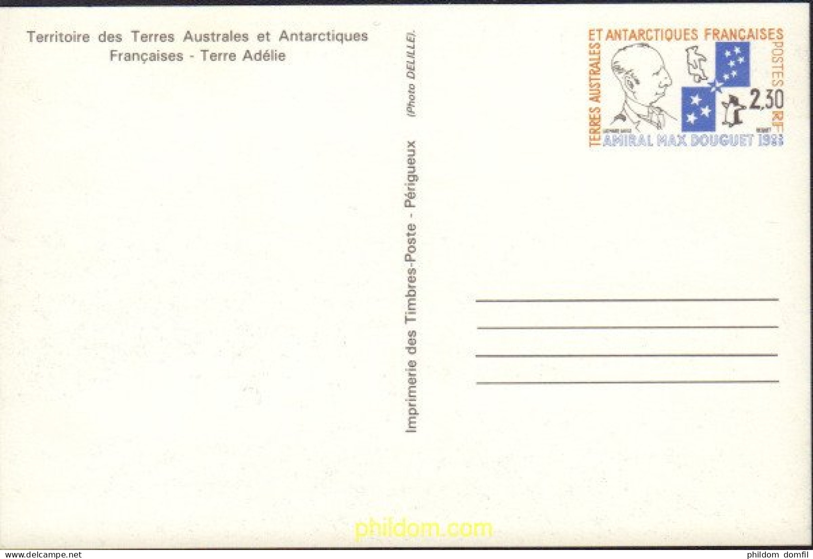 594273 MNH ANTARTIDA FRANCESA 1989 ALMIRANTE MAX DOUGUET - Unused Stamps