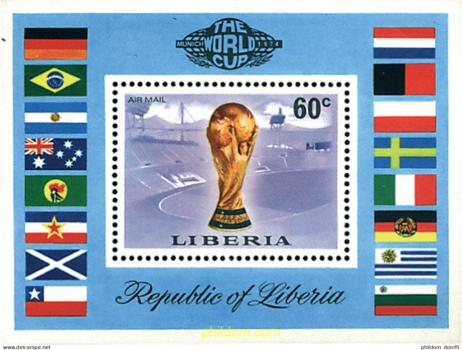 79349 MNH LIBERIA 1974 COPA DEL MUNDO DE FUTBOL. ALEMANIA-74 - Liberia