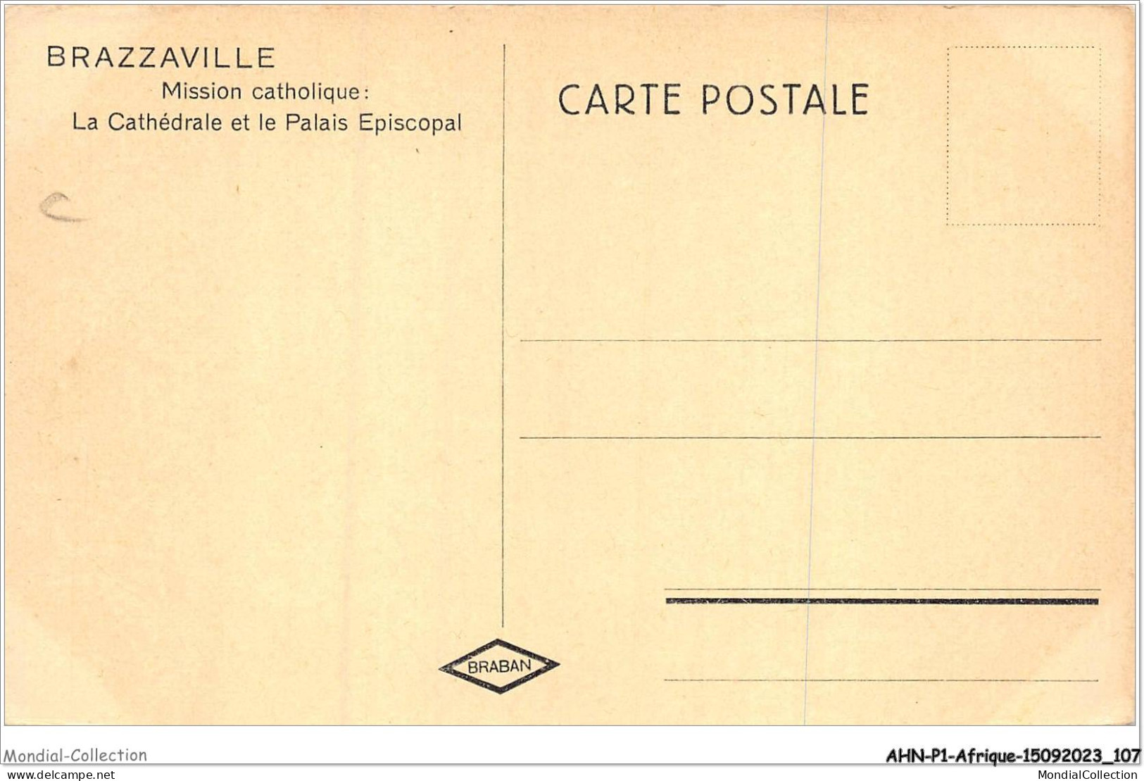 AHNP1-0053 - AFRIQUE - BRAZZAVILLE - La Cathedrale Et Le Palais  Episcopal  - Brazzaville