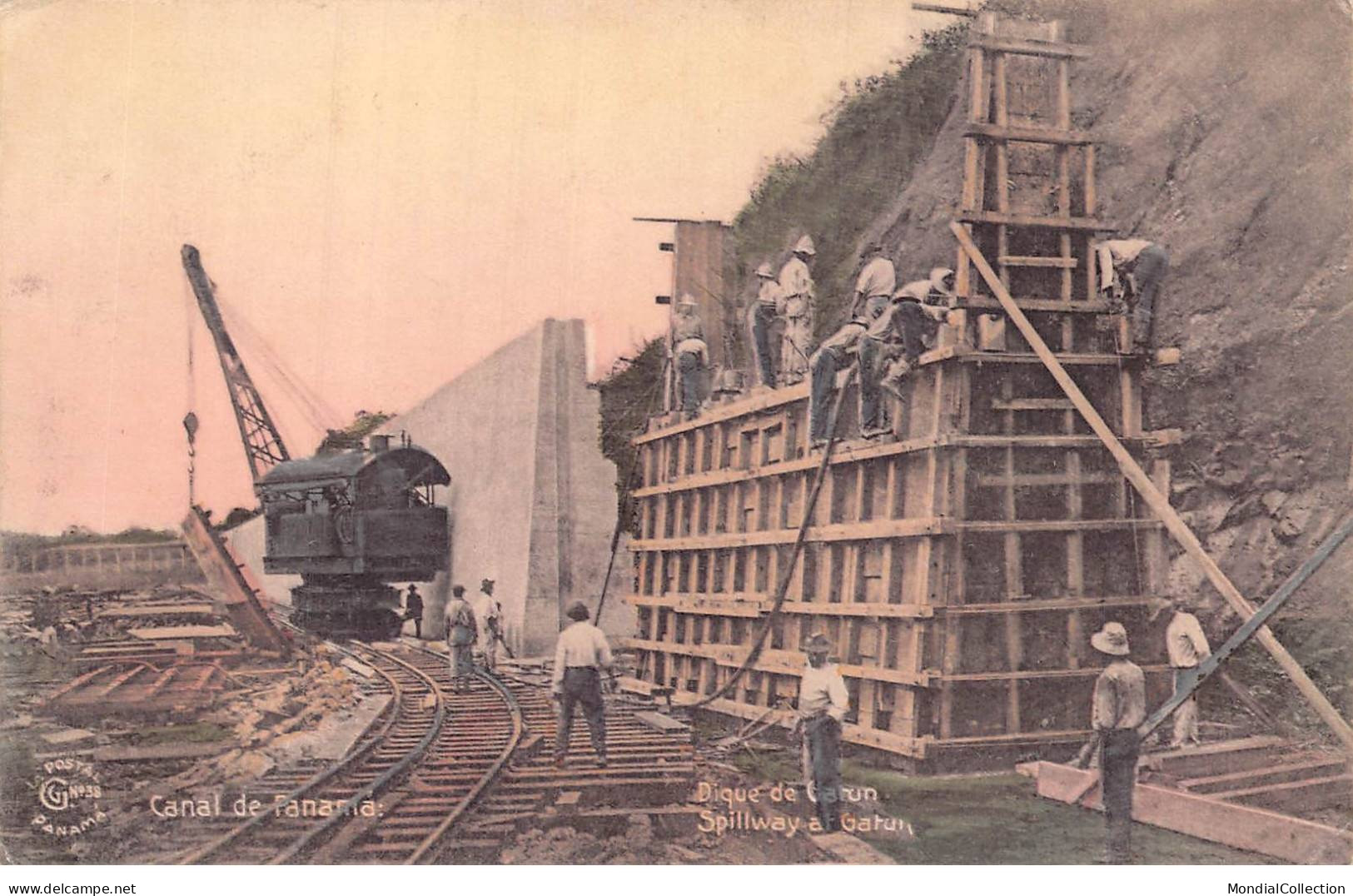 AHDP12-036- CANAL DE PANAMA CONSTRUCTION DIGUE CHEMIN DE FER - Panama