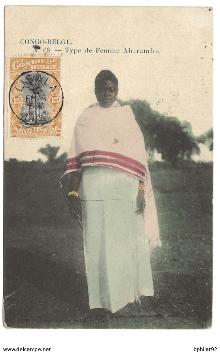 !!! CONGO, CPA DE 1910, DÉPART DE LÉOPOLDVILLE POUR BRUXELLES (BELGIQUE) - Storia Postale