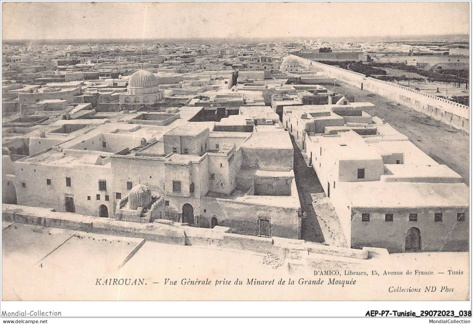 AEPP7-TUNISIE-0585 - KAIROUAN - VUE GENERALE PRISE DU MINARET DE LA GRANDE MOSQUEE - Tunisia