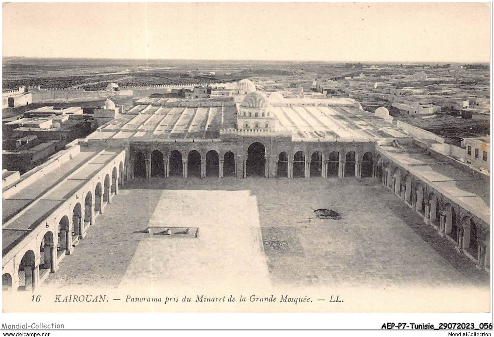 AEPP7-TUNISIE-0594 - KAIROUAN - PANORAMA PRIS DU MINARET DE LA GRANDE MOSQUEE - Tunisie