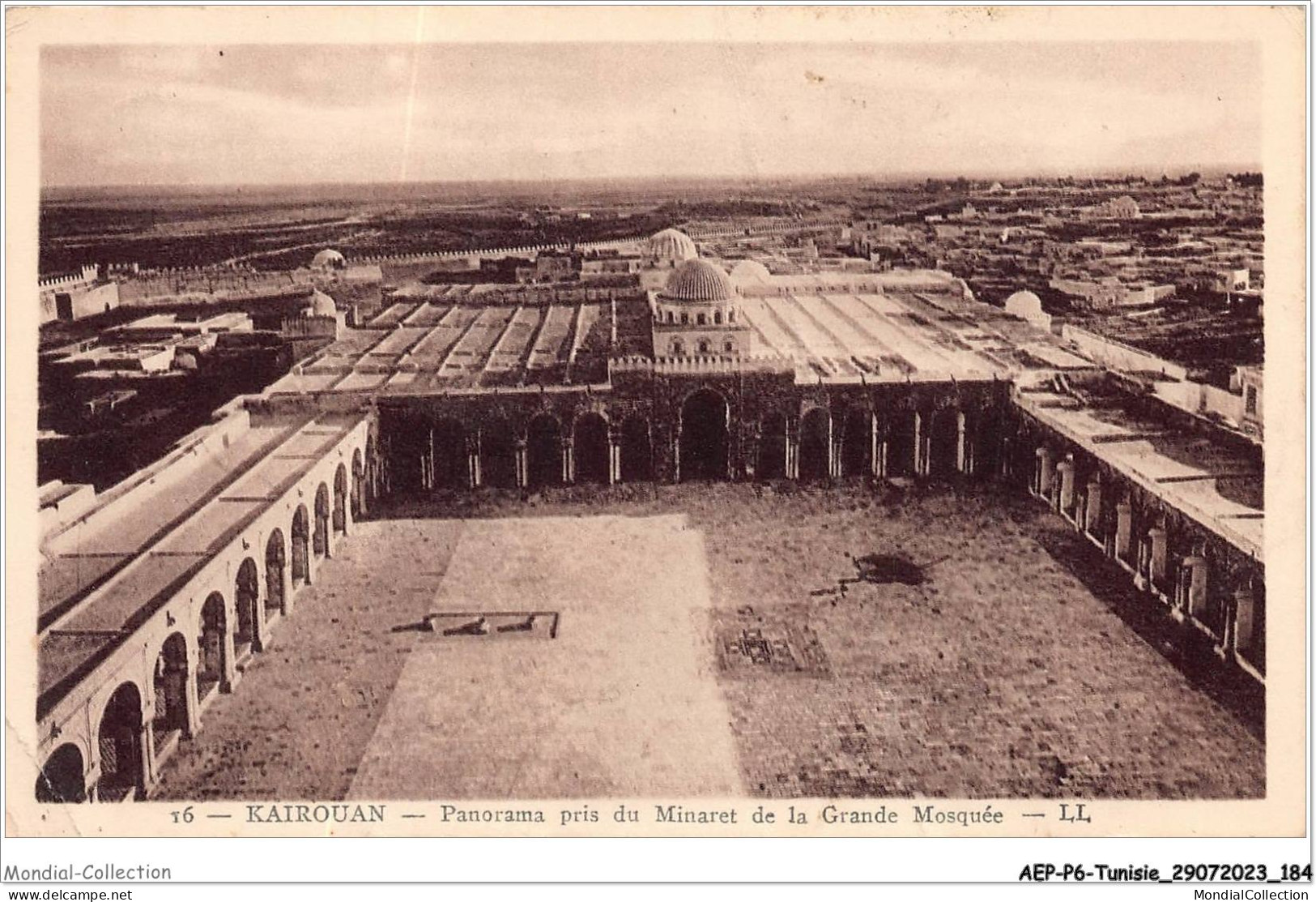AEPP6-TUNISIE-0560 - KAIROUAN - PANORAMA PRIS DU MINARET DE LA GRANDE MOSQUEE - Tunisia