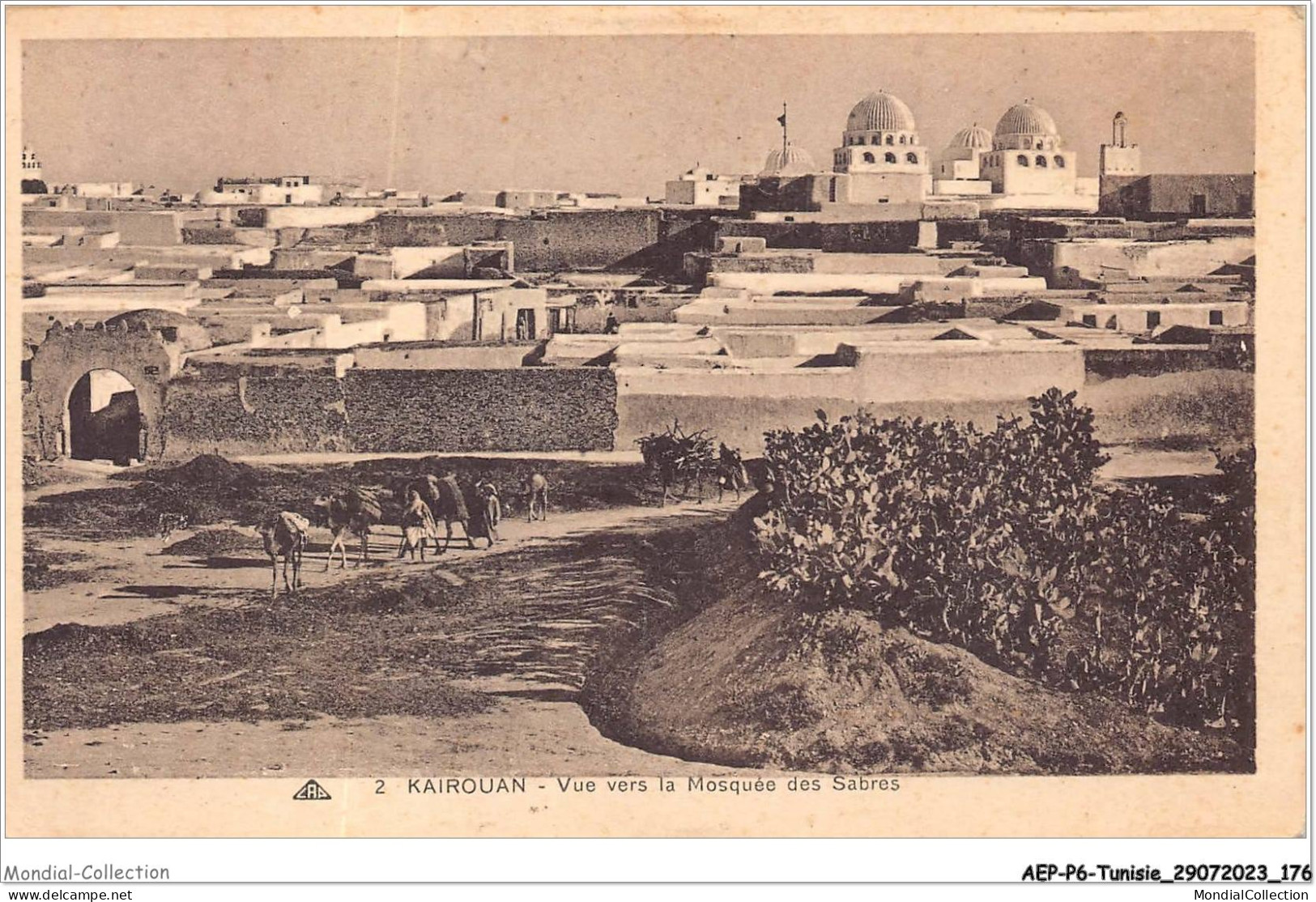 AEPP6-TUNISIE-0556 - KAIROUAN - VUE VERS LA MOSQUEE DES SABRES - Tunisia