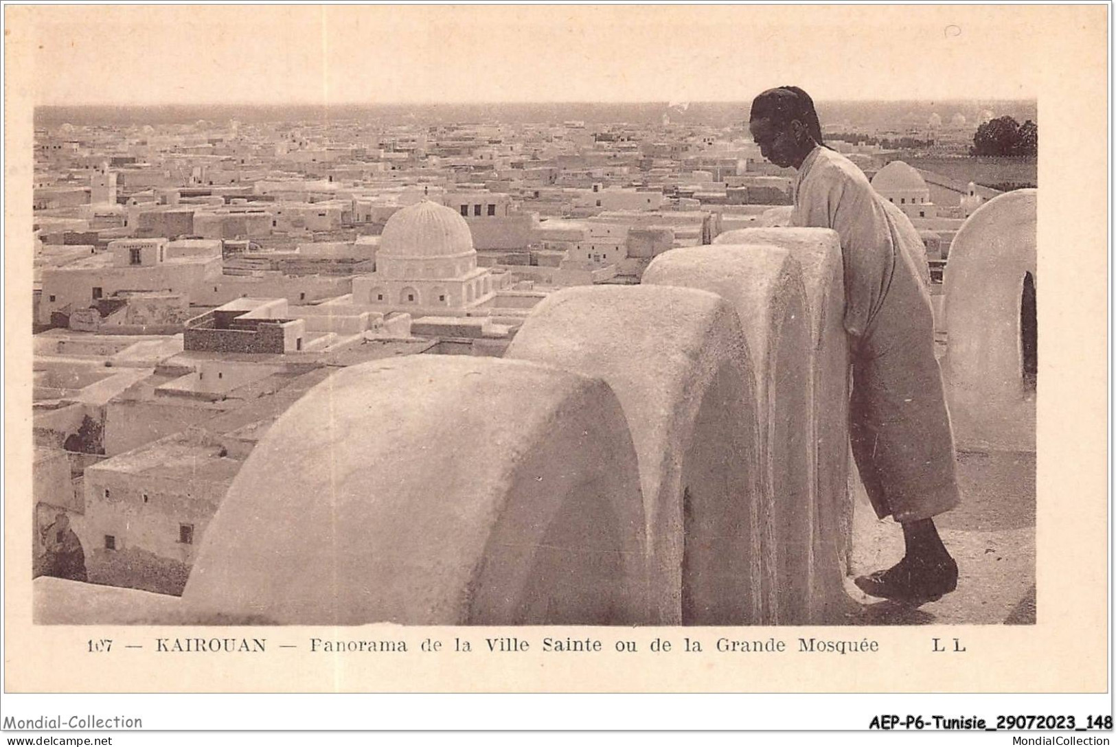 AEPP6-TUNISIE-0542 - KAIROUAN - PANORAMA DE LA VILLE SAINTE OU DE LA GRANDE MOSQUE - Tunisie