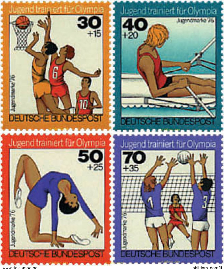 64957 MNH ALEMANIA FEDERAL 1976 ENTRENAMIENTO DE LA JUVENTUD PARA LOS JUEGOS OLIMPICOS - Unused Stamps