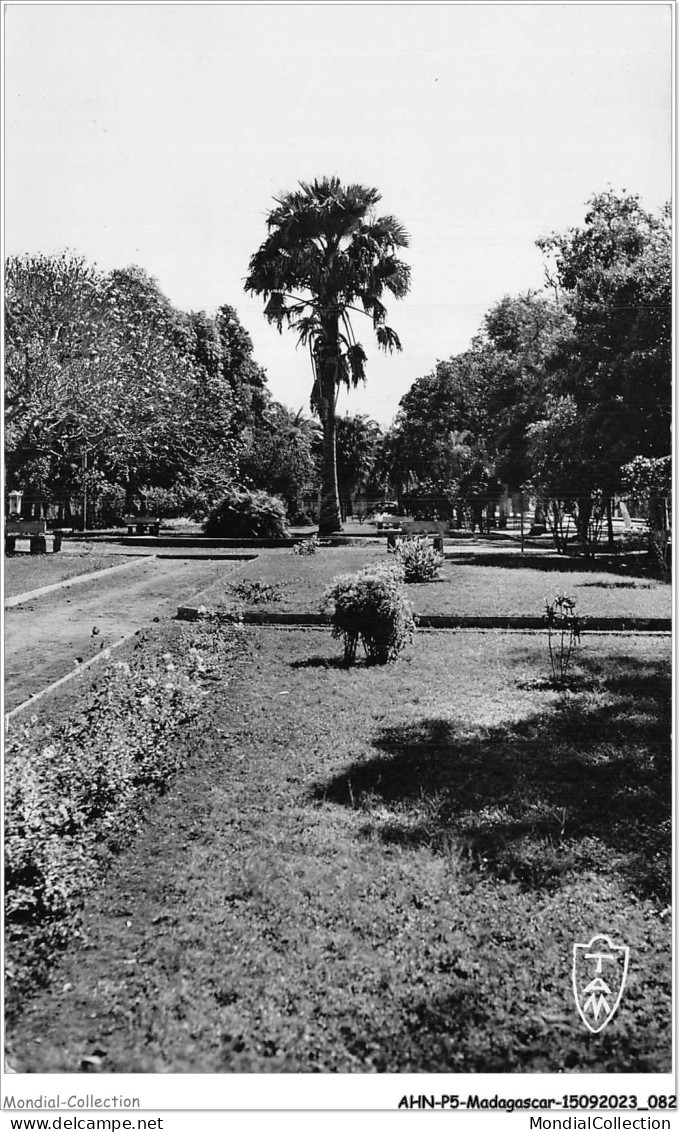 AHNP5-0545 - AFRIQUE - MADAGASCAR - NOSSI-BE - Palmier Jardin Cours De Hall - Madagascar