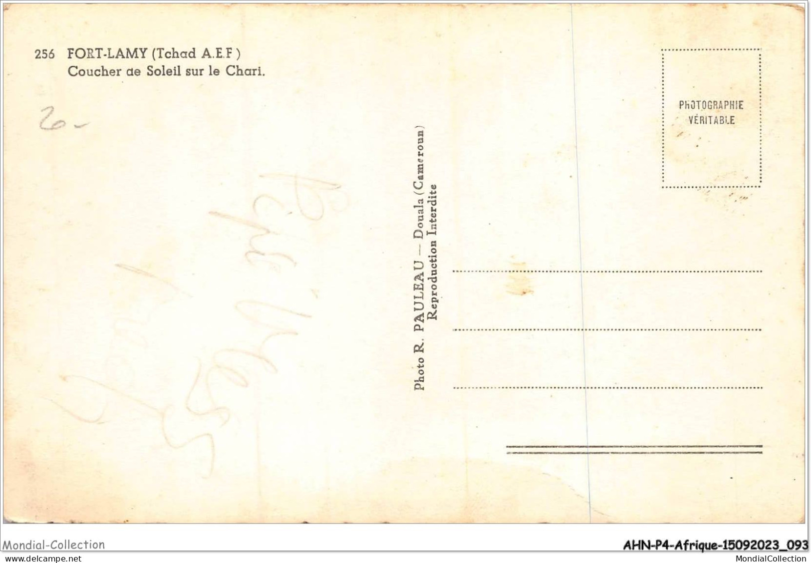 AHNP4-0437 - AFRIQUE - FORT-LAMY - Tchad A E F - Le Couché De Soleil Sur Le Chari - Tsjaad