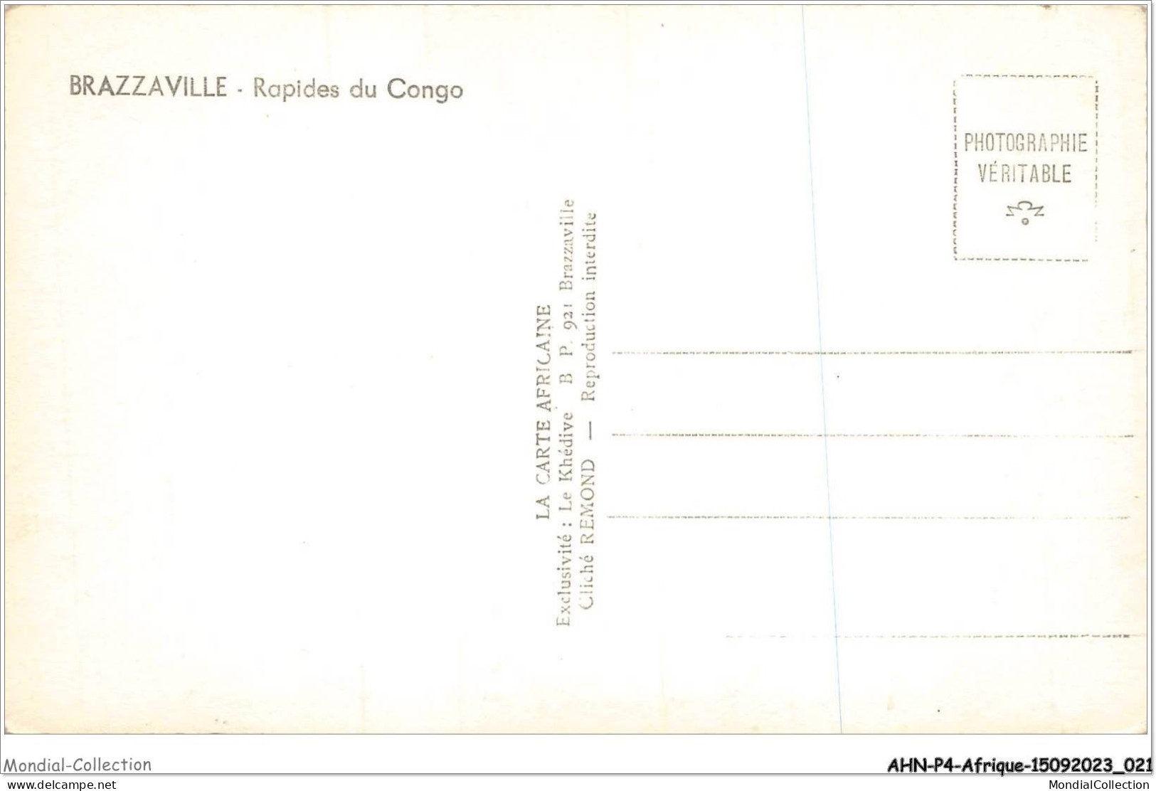 AHNP4-0401 - AFRIQUE - CONGO BRAZZAVILLE Les Rapides Du Congo - Brazzaville