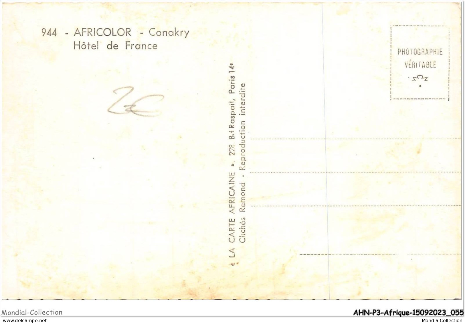 AHNP3-0297 - AFRIQUE - GUINEE - Africolor - Conakry - Hôtel De France - Guinée