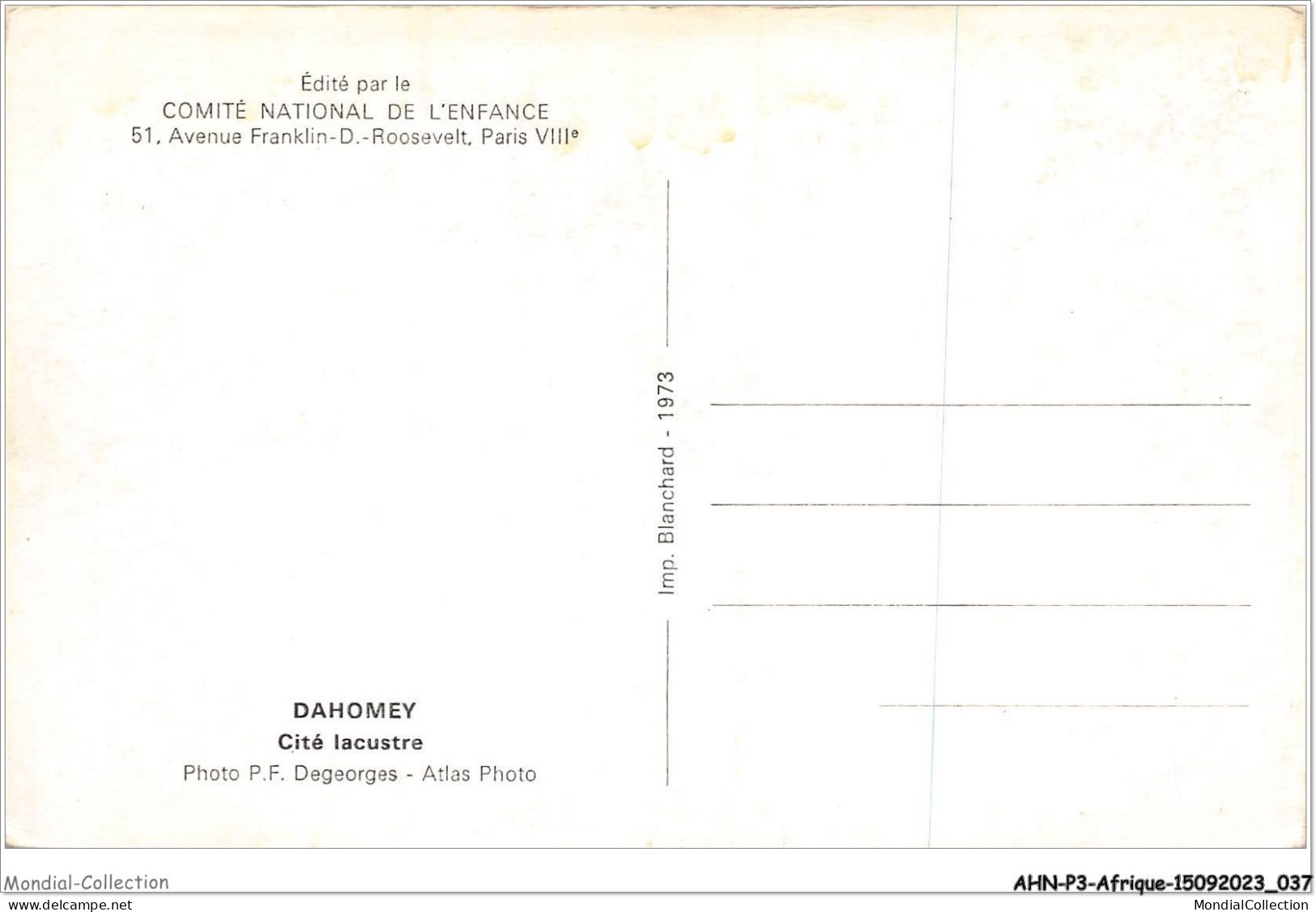 AHNP3-0288 - AFRIQUE - DAHOMEY - Cité Lacrustre - Dahomey