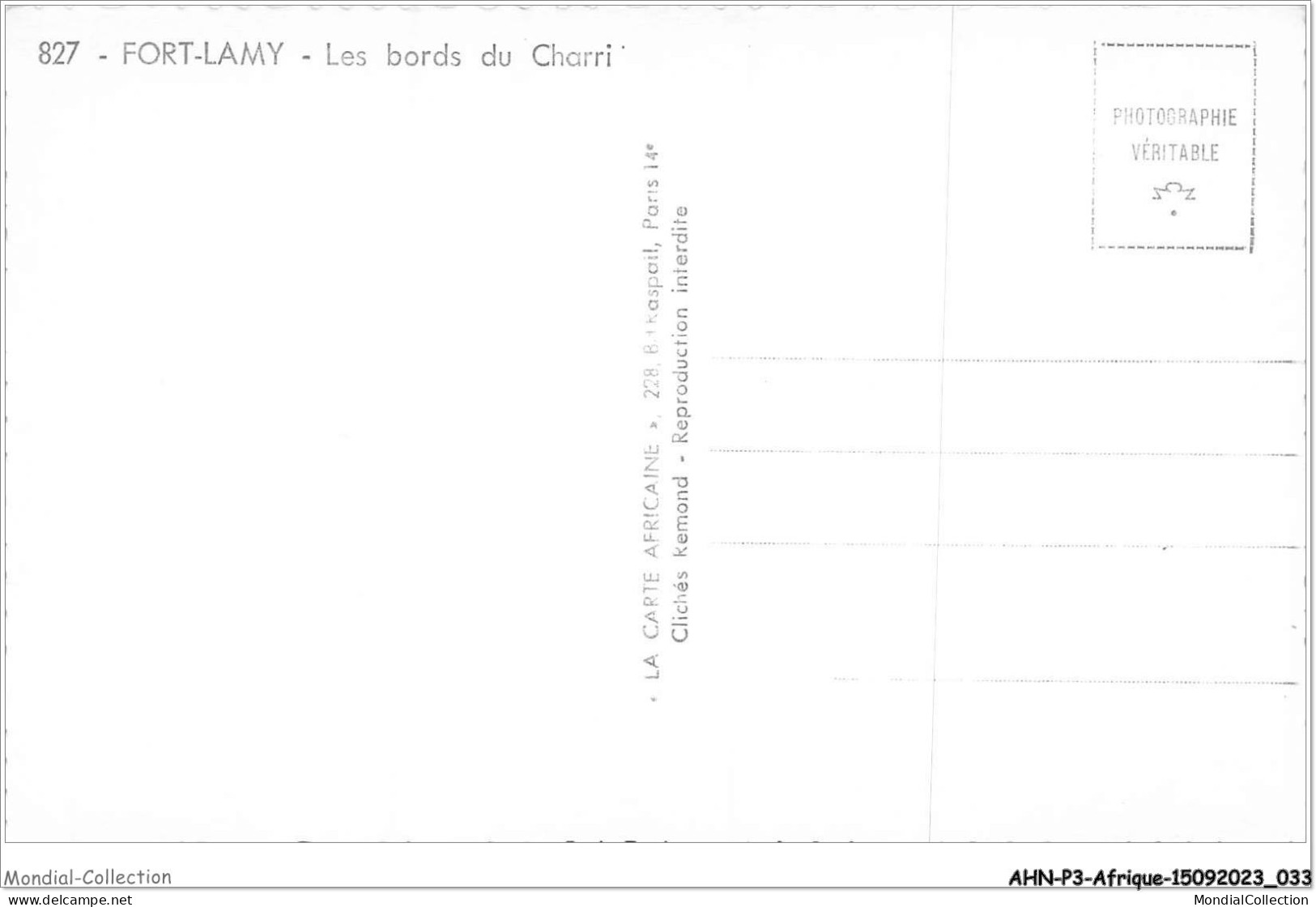 AHNP3-0286 - AFRIQUE - TCHAD FORT-LAMY - Les Bords Du Charri - Chad