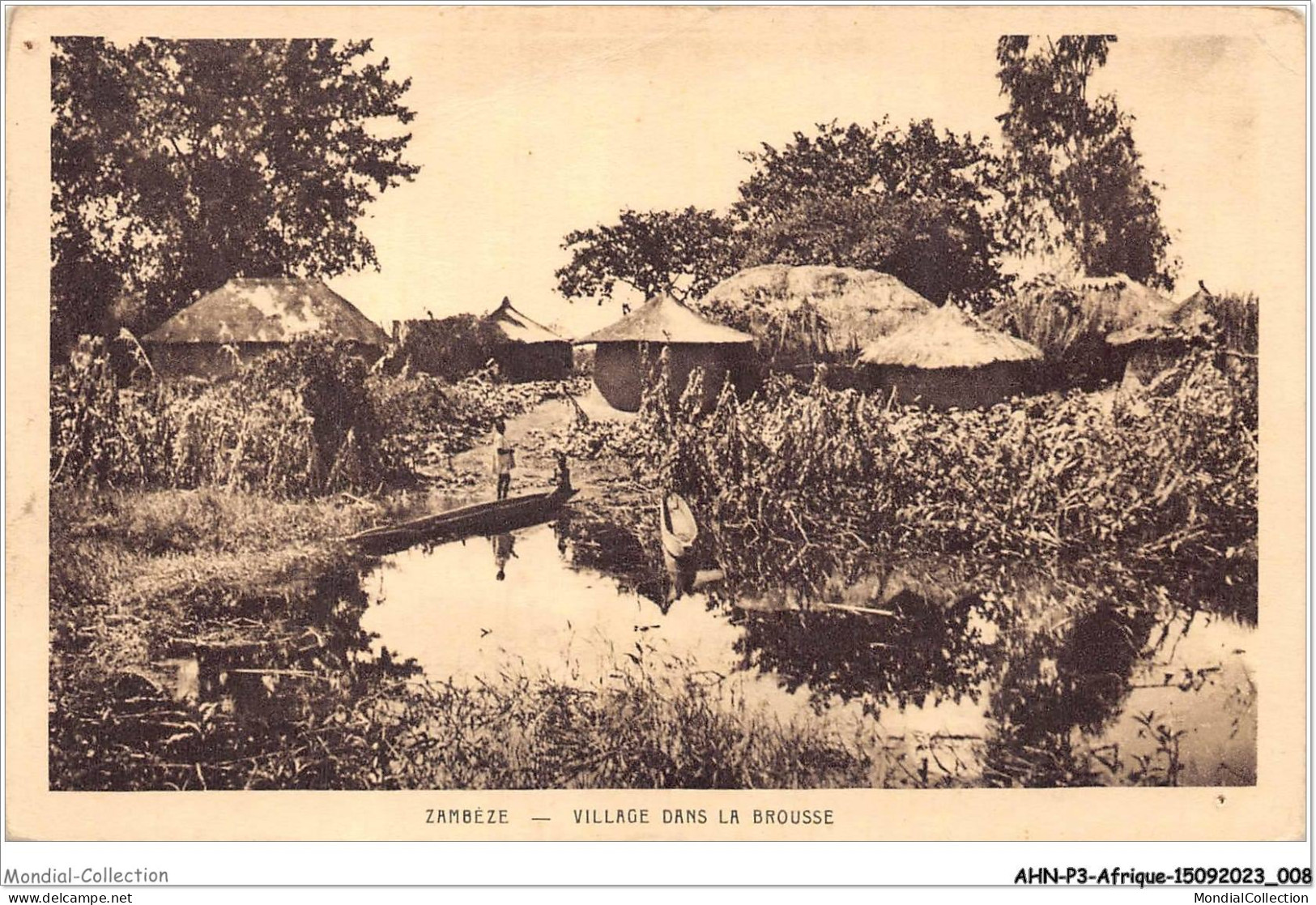 AHNP3-0274 - AFRIQUE -  ZAMBEZE - Village Dans La Brousse - Unclassified