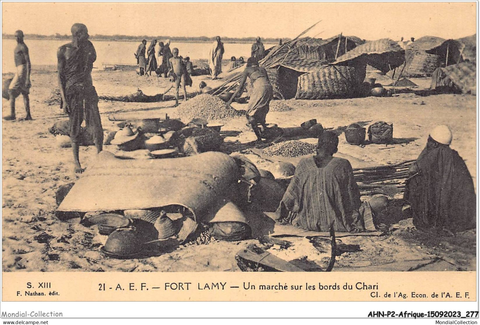 AHNP2-0266 - AFRIQUE - A.E.F - FORT LAMY - Un Marché Sur Les Bords Du Chari  - Unclassified