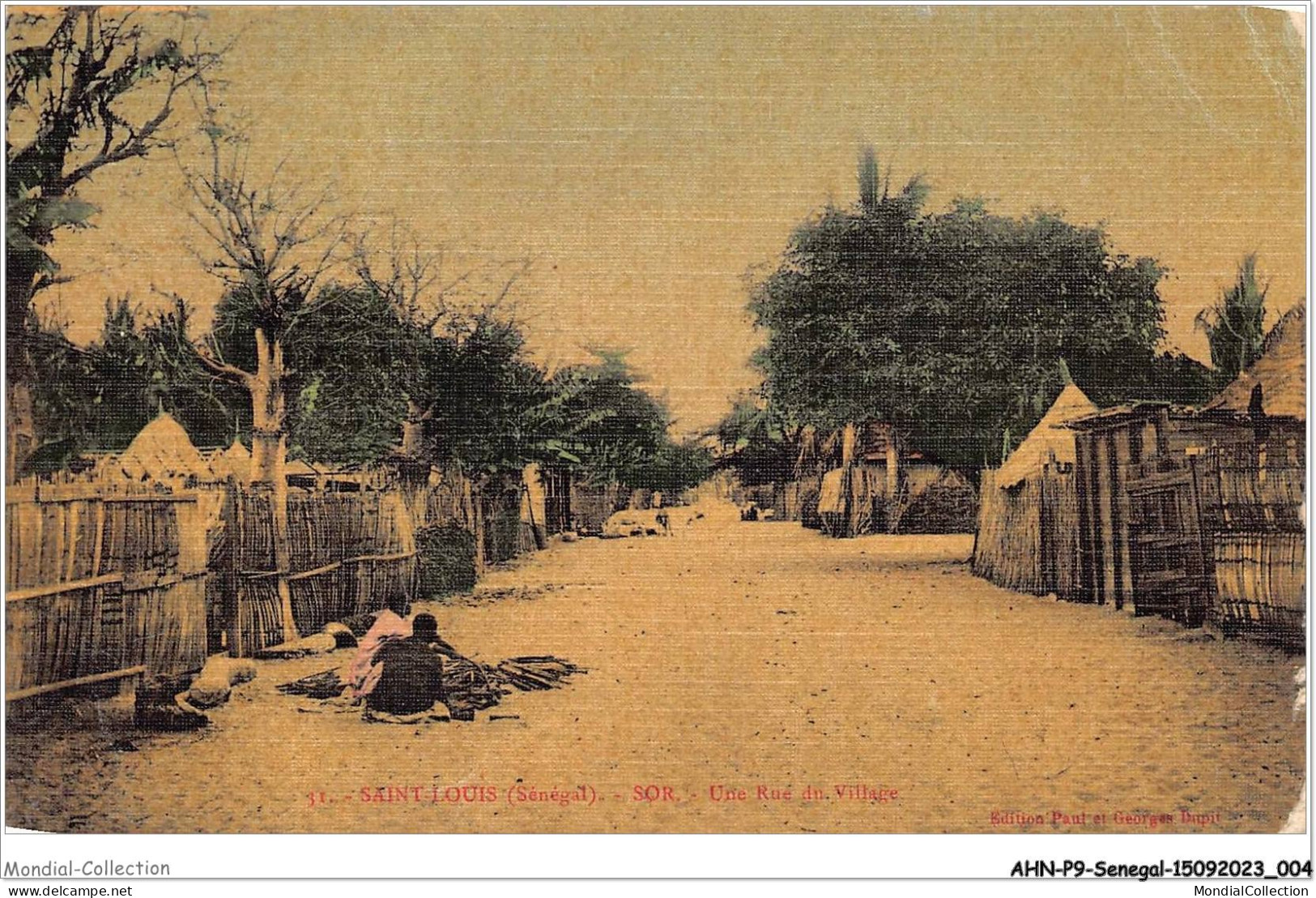 AHNP9-0968 - AFRIQUE - SENEGAL - DAKAR - Saint Louis - SOR - Une Rue Du Village  - Sénégal