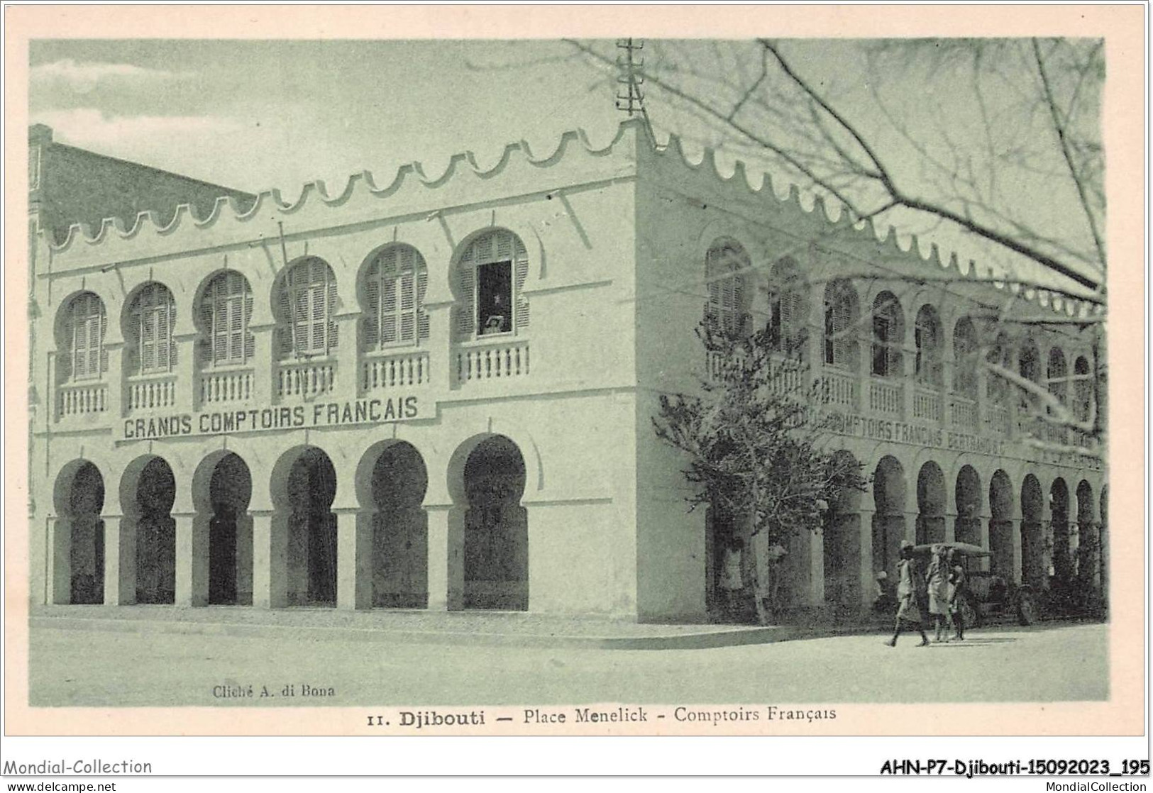 AHNP7-0845 - AFRIQUE - DJIBOUTI - Place Ménélick - Comptoirs Français - Dschibuti