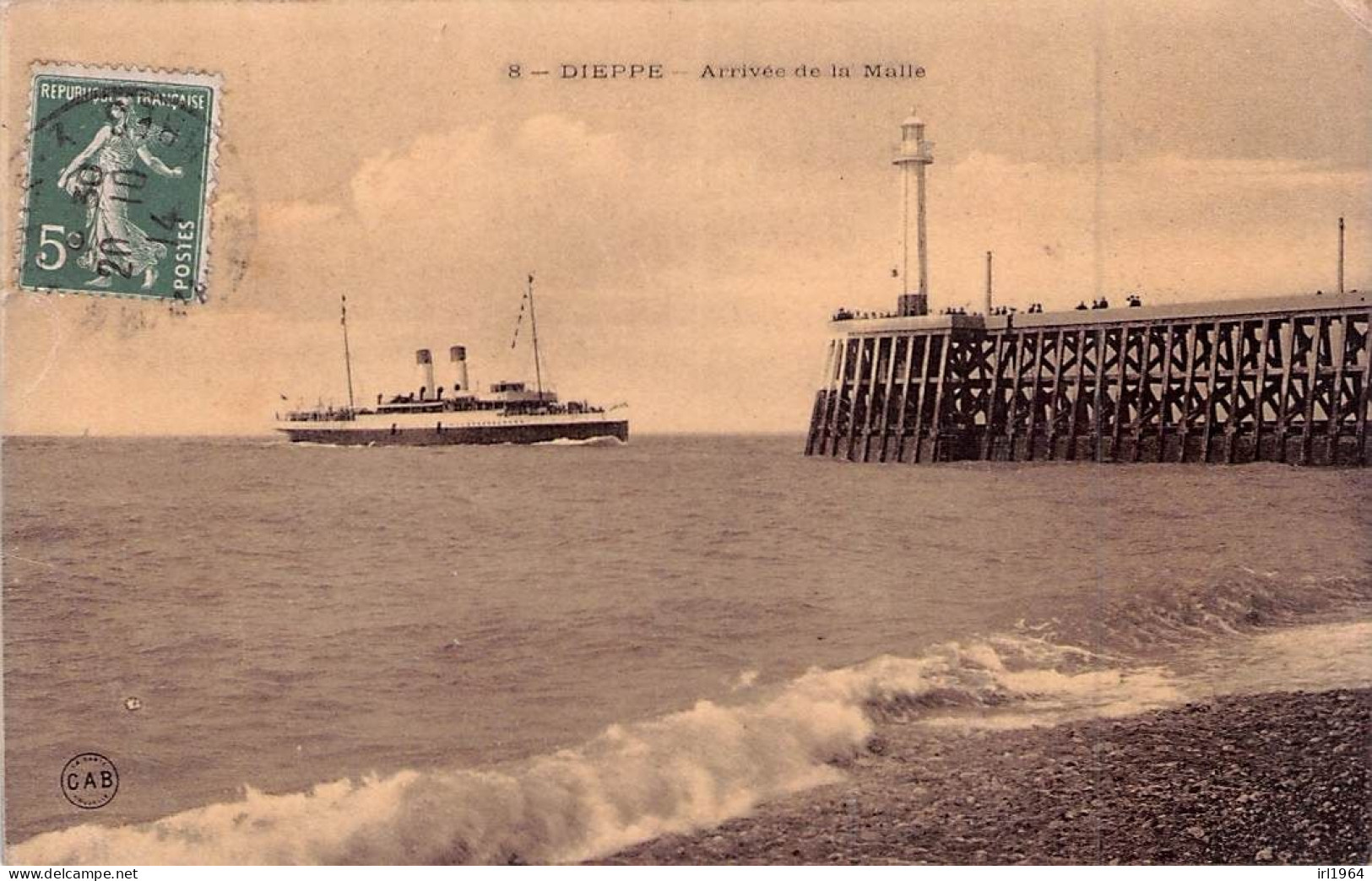 DIEPPE ARRIVEE DE LA MALLE 1914 - Dieppe