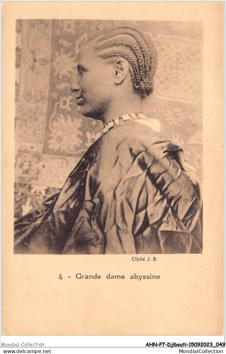 AHNP7-0771 - AFRIQUE - DJIBOUTI - Grande Dame Abyssine COIFFURE - Gibuti