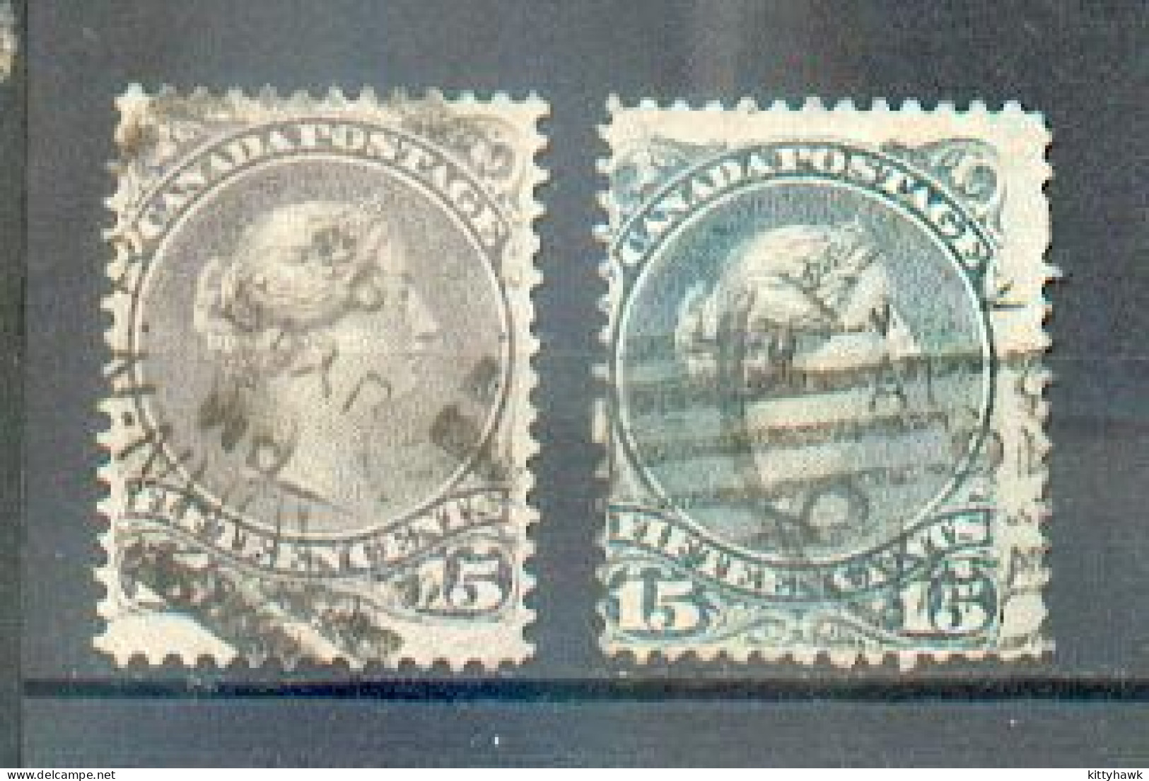 C 139 - CANADA - YT 25 Et 25a ° Obli - - Used Stamps