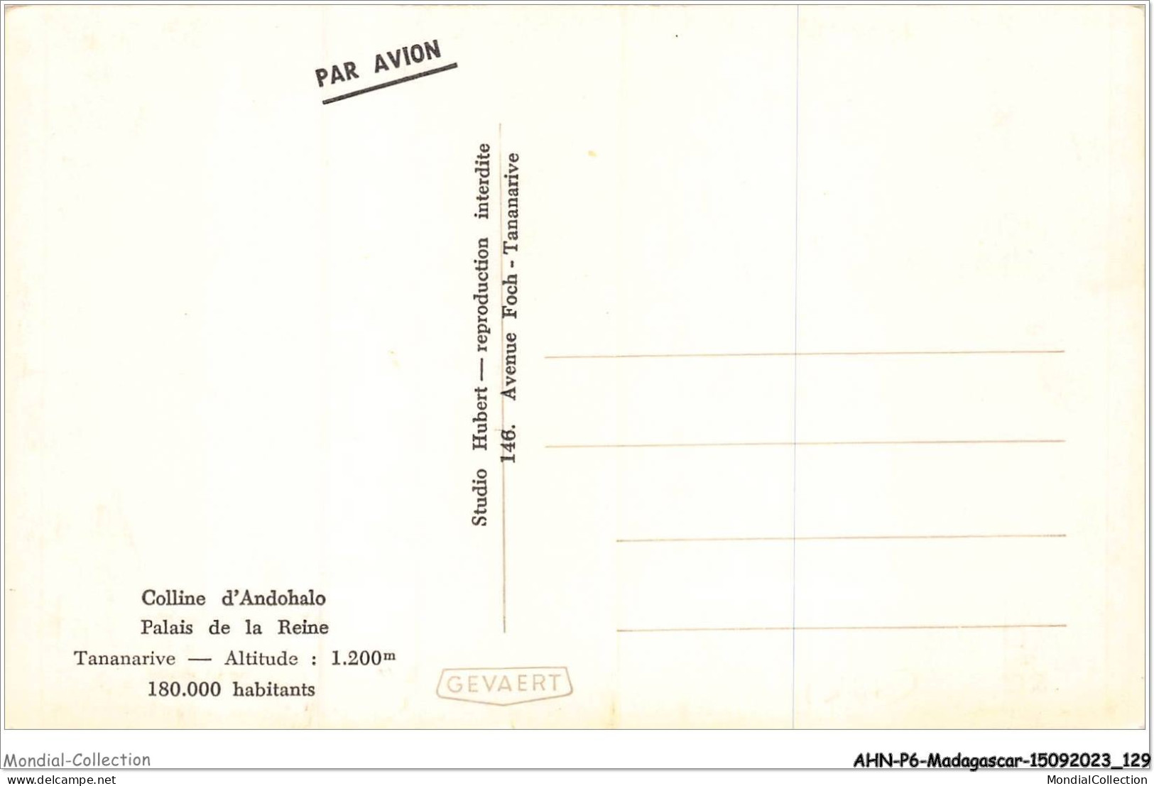 AHNP6-0690 - AFRIQUE - MADAGASCAR - Colline D'andohalo Palais De La Reine - Tananarive - Madagaskar