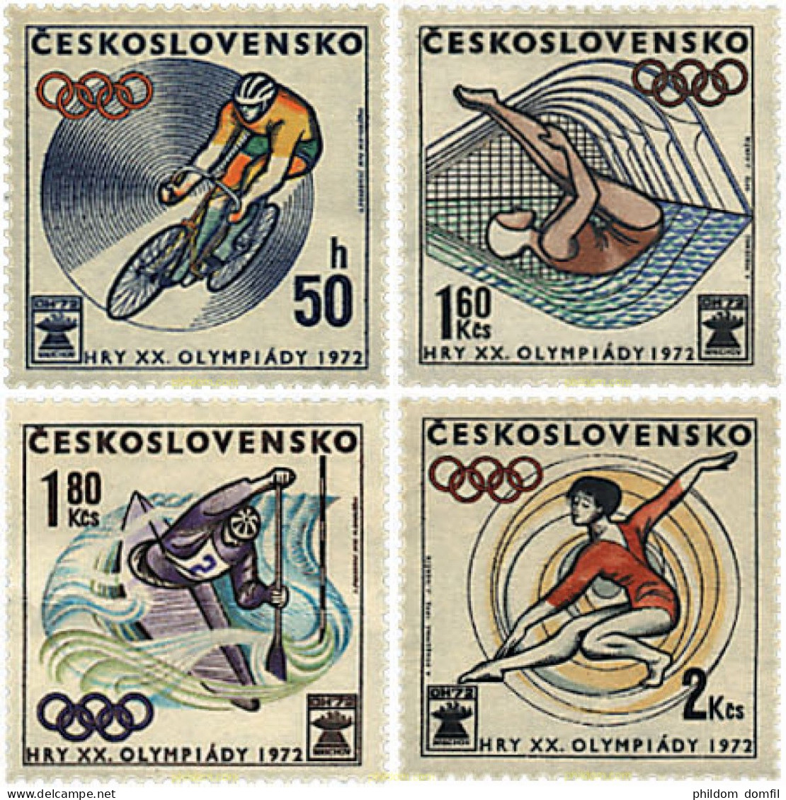 63728 MNH CHECOSLOVAQUIA 1972 20 JUEGOS OLIMPICOS VERANO MUNICH 1972 - Ongebruikt