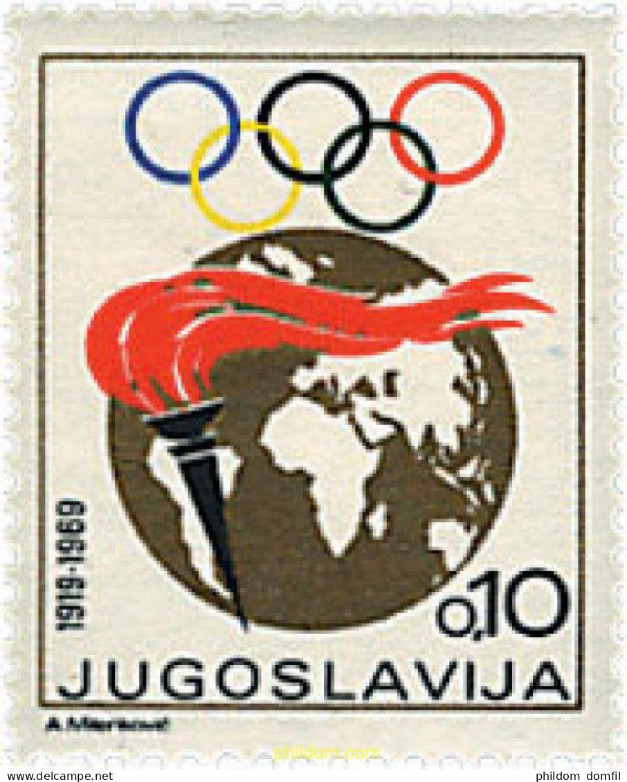 67173 MNH YUGOSLAVIA 1969 SEMANA OLIMPICA - Unused Stamps