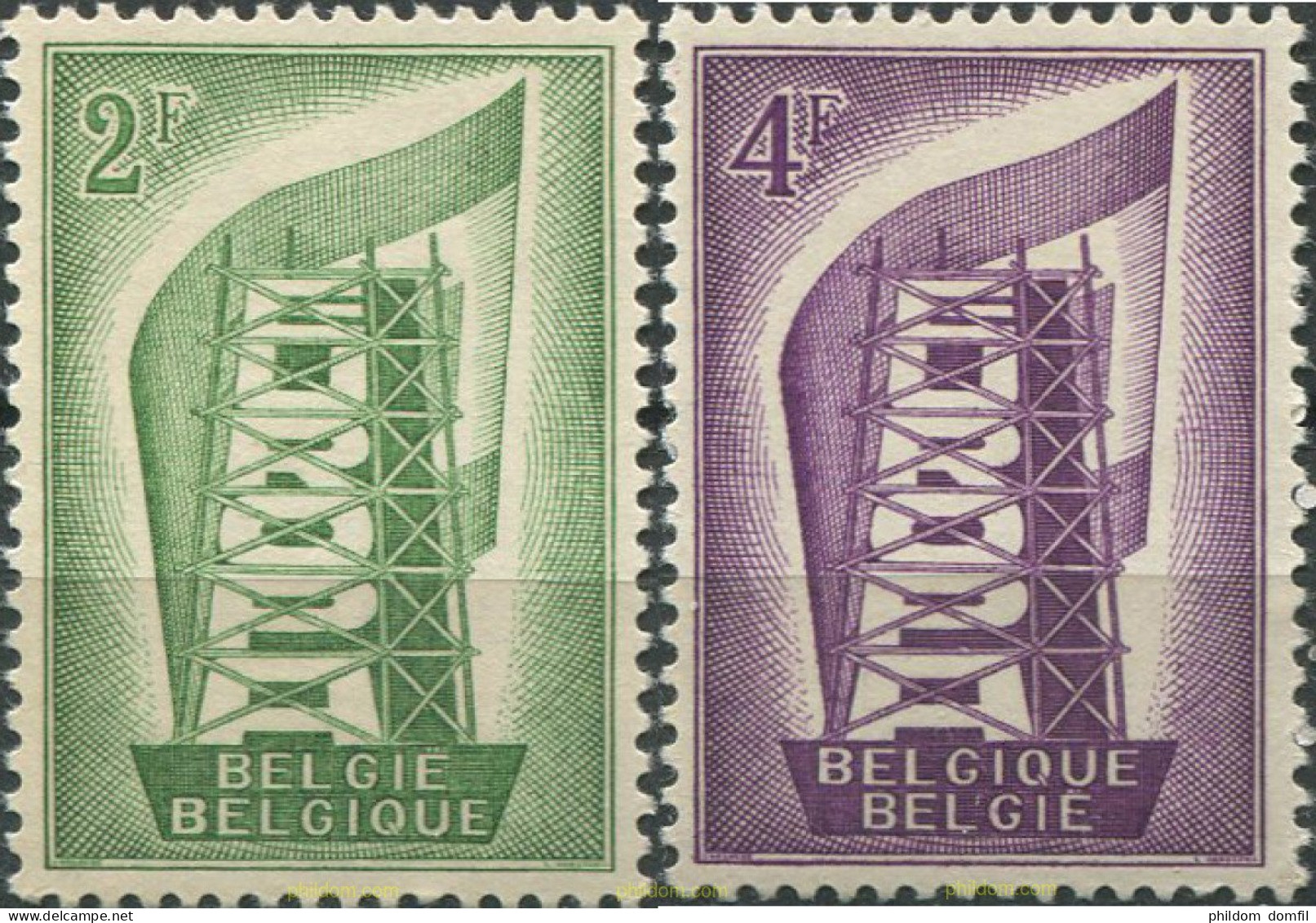 85912 MNH BELGICA 1956 EUROPA CEPT. RECONSTRUYENDO EUROPA - Other & Unclassified