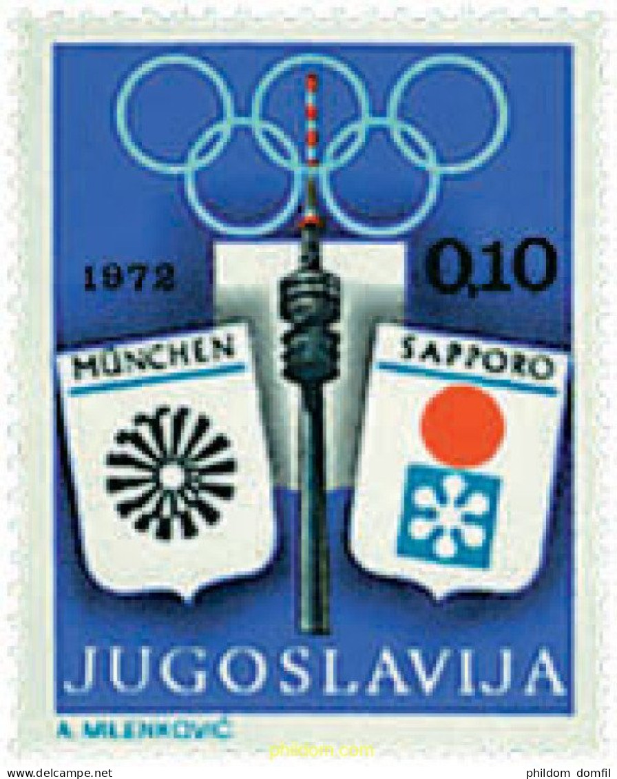 72802 MNH YUGOSLAVIA 1972 SEMANA OLIMPICA - Unused Stamps