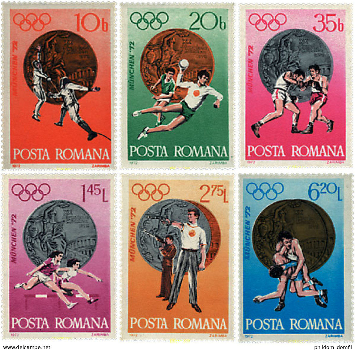 61964 MNH RUMANIA 1972 20 JUEGOS OLIMPICOS VERANO MUNICH 1972 - Autres & Non Classés